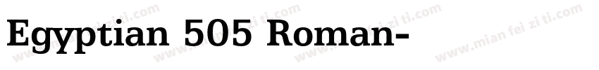 Egyptian 505 Roman字体转换
